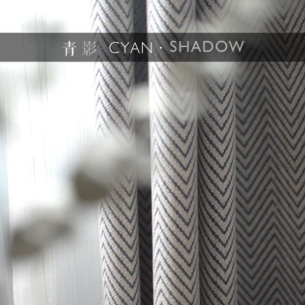 

curtain & drapes stripe w wave chenille cotton linen simple modern custom living room nordic ins wind floor shading