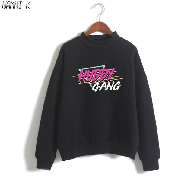 

women's sweaters wamni chase hudson 'huddygang' turtleneck sweater women pullover girl kawaii harajuku tracksui, White;black