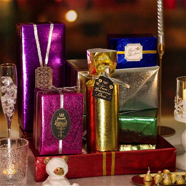 

gift wrap super flash metal texture packaging paper diy crafts scrapbook wedding bouquet box waterproof wrapping origami