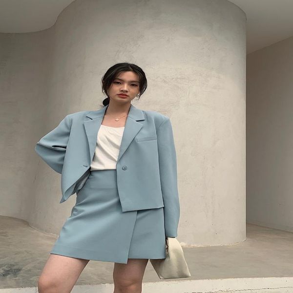

women's suits & blazers [feno] light mature versatile suit coat 2021 autumn winter korean casual classic white small, White;black