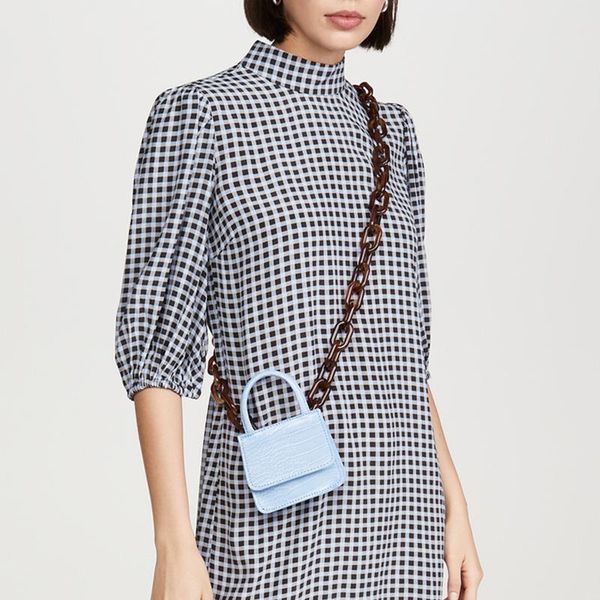 

crocodile pattern solid square pu handbag women vintage acrylic chain magnetic crossbody bag women's fashion mini woman shoulder bags