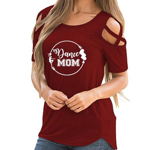 

women's t-shirt arrow heart dance mom letter graphic shirt harajuku dancer lover gift off shoulder vintage women hollow femme shirts, White