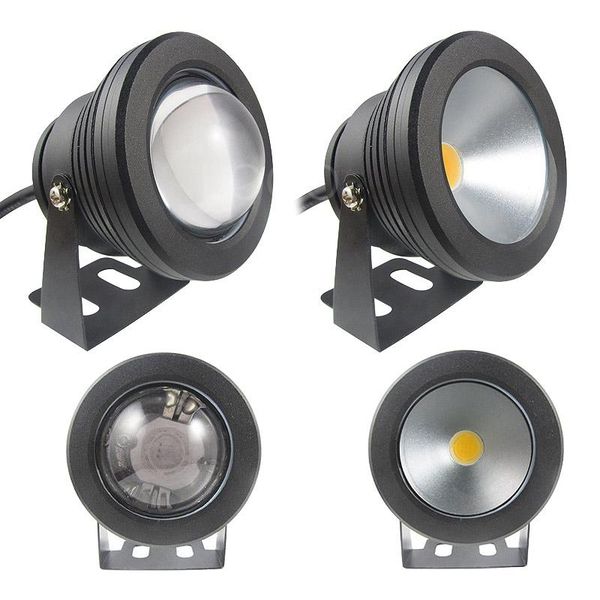 

bulbs 12v 10w underwater flat lens led waterproof spot lamp outdoor 1.2m white
