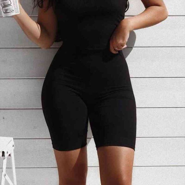 

women cotton shorts thin fitness casual high waist biker shorts summer slim knee-length bottoms black cycling streetwear, White;black