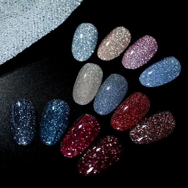 

nail gel 2021 flashing reflective polish exquisite manicure glue, Red;pink