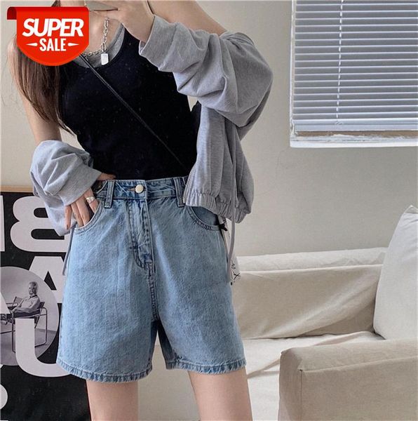 

women's slim denim shorts #1j6m, Black;gray