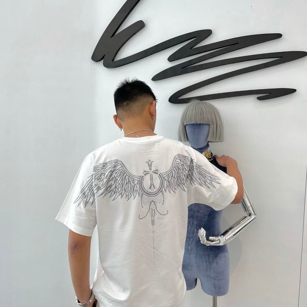 

crosin 2021 spring short cotton sleeve t-shirt loose men's trend korean versatile handsome men's t-shirt, White;black