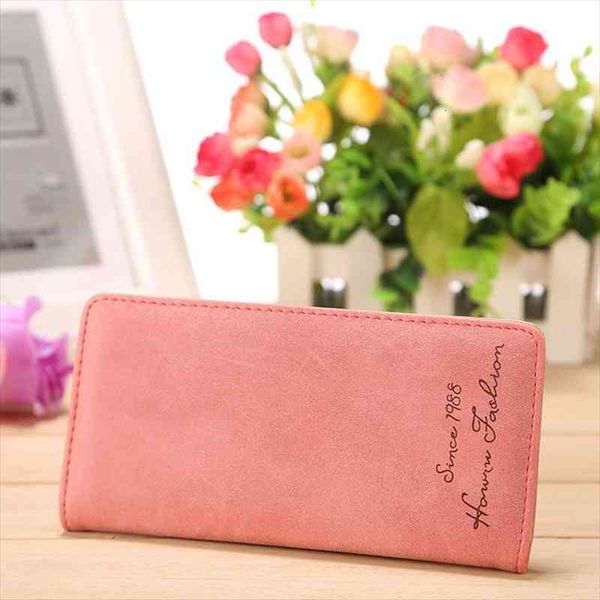 

women long purse pu leather card holder coin pouch letters billfold casual wallet xin, Red;black
