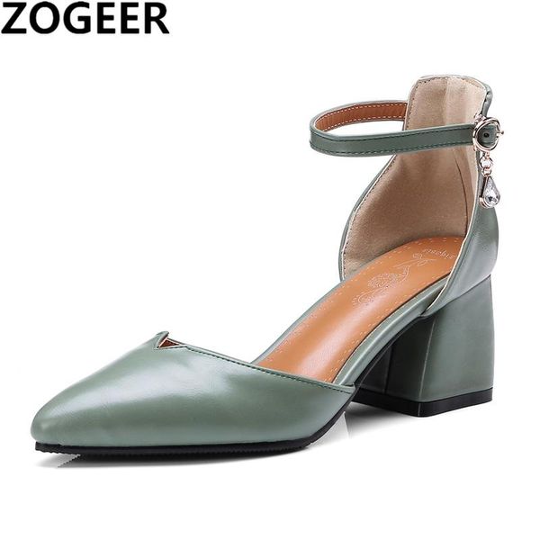

luxury women pumps casual high heels ankle strap elegant ol sandal woman pointed toe zapatos mujer ladies wedding shoes dress, Black