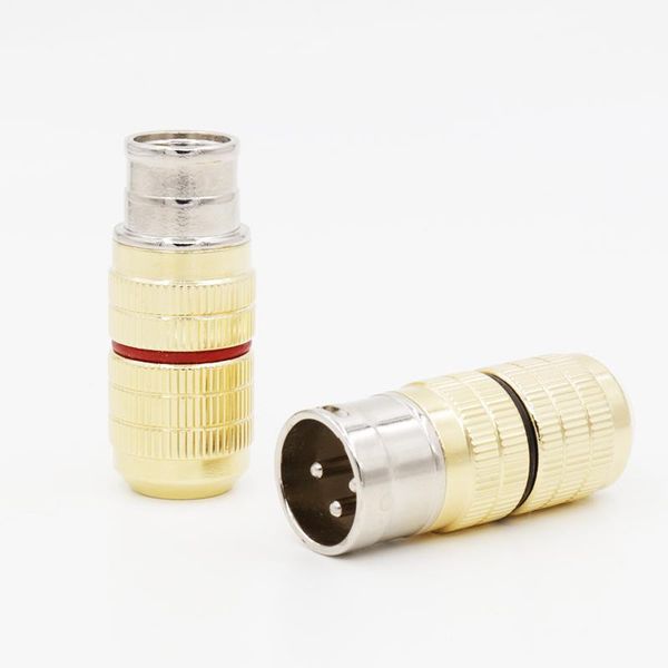 

smart power plugs hifi gold plated xlr plug connector audio 3pin m & f black red