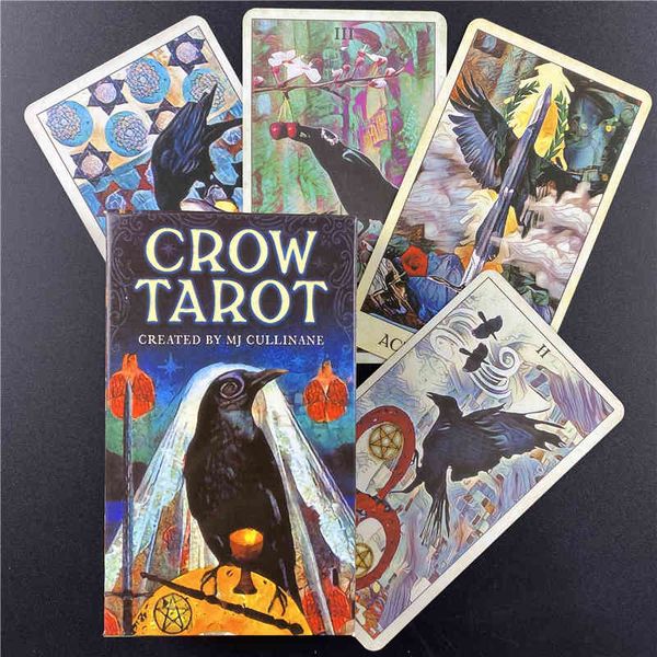 

with crow family holiday party playing cards deck tarot card board games
