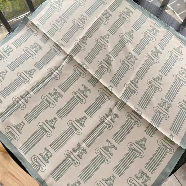 

scarves fashion print 100% silk head hair scarf women luxury neckerchief necktie 68*68cm, Blue;gray
