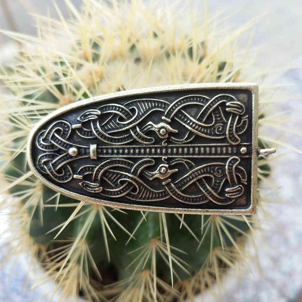 

langhong 10pcs for sweden scandinavian viking jewelry talisman women brooch, Gray
