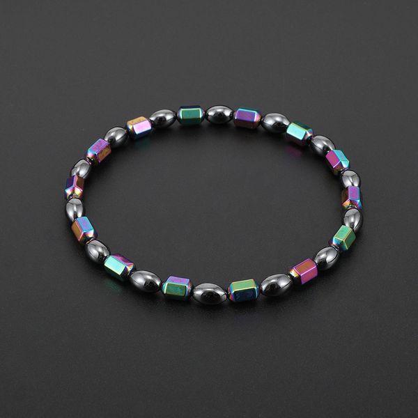

Magnetic oval hematite bead colorful Anklet Beads Anklets For Women Fashion Vintage Handmade Sandal Statement Bracelet Foot drop ship, Red;blue