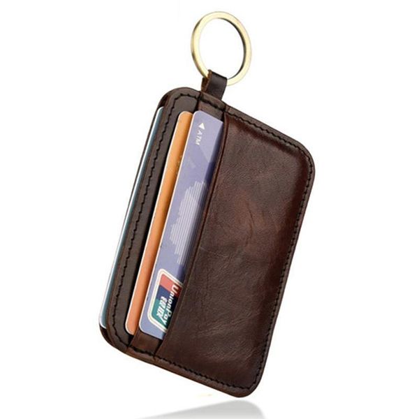 

vintage genuine leather mini wallet mens credit card holder slim clutch money bag small coin purse for women, Red;black