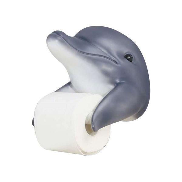 

hooks & rails 2021 practical useful dolphins tissue holder durable strong not easy to be damaged