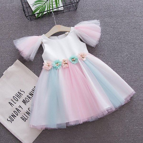 

girl's dresses baby dress wedding party lace tutu princess summer kids girls vestidos lovely cute 2021 style vestido, Red;yellow