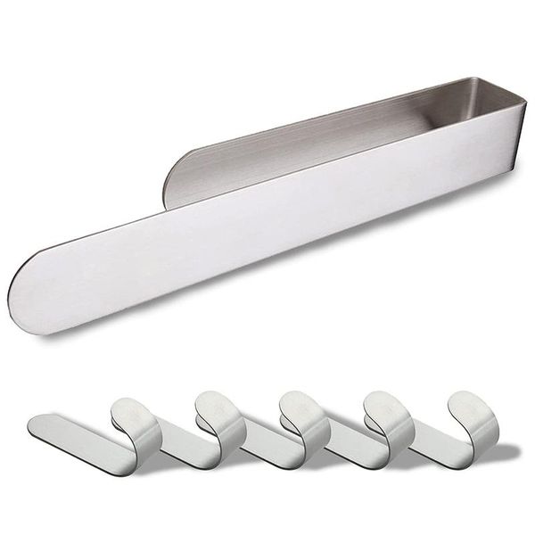 

towel racks bathroom hardware set 304 thicken stainless steel- rack no punching, glue,15 inch bar+5 hook