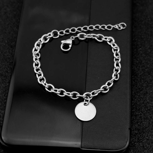 

hand catenary stainless steel wafer bracelet cross chain simple fashion bracelet, Golden;silver