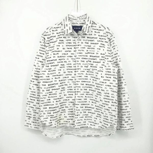 

2021ss men women 1 high-quality full letters print shirts loose blouse, White;black