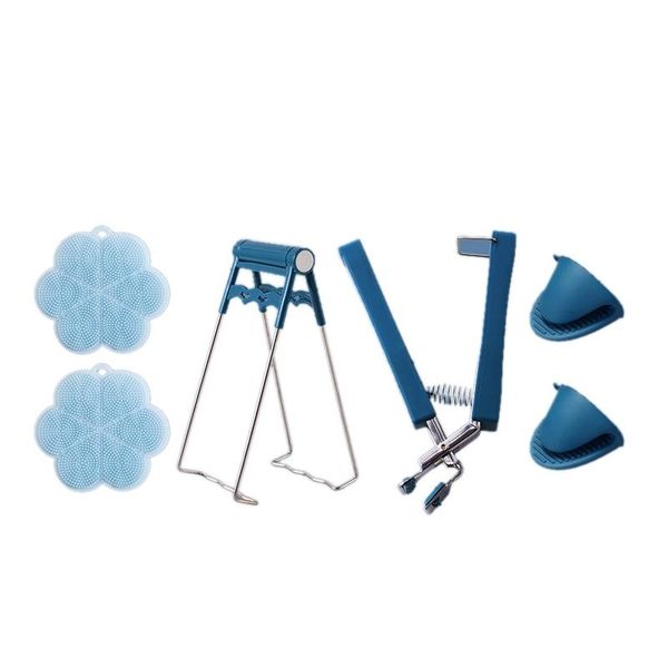 

kitchen storage & organization silicone slip-resistant gloves,anti- clamp gripper,anti- pot pan dish plate bowl gripper clip tool(suit)