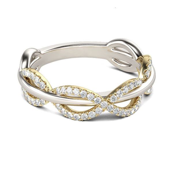 

fashion simple ring accsori two color gold popular jewelry, Silver