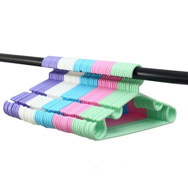 

hangers & racks 5/10/20pcs/set kids clothes hanger plastic windproof anti slip children coats display rack wet dry hook baby organizer