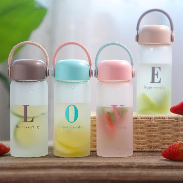 

wine glasses 260ml/320ml letter with rope frosted non-slip high borosilicate coffee cup temperature resistant portable bottle