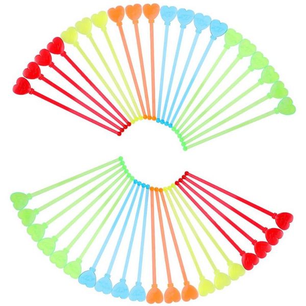 

forks 40pcs acrylic cocktail stirrer creative swizzle stick practical