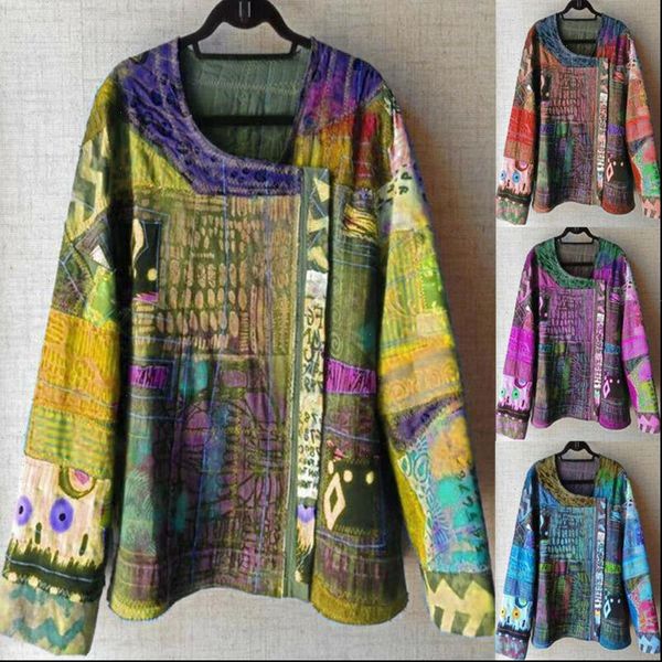 

plus size ethnic style women shirt long sleeve tunic u neck casual, White