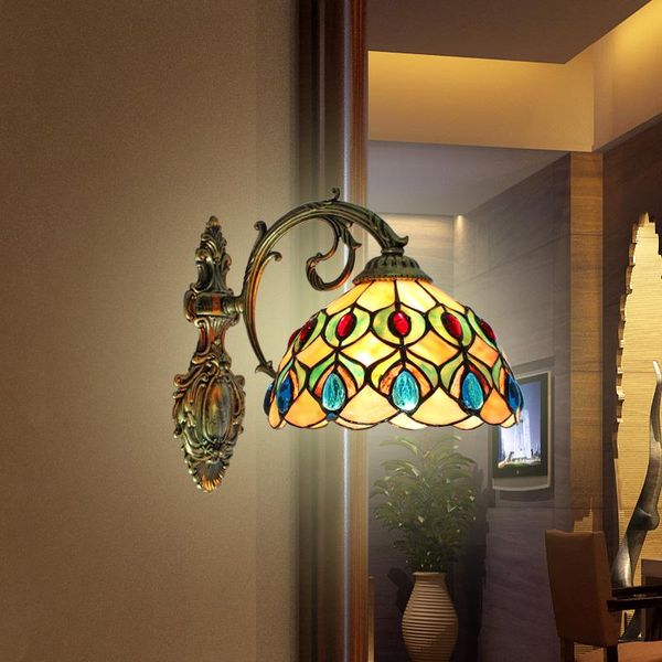 

wall lamp simple shell peacock bathroom mirror headlight european pastoral style