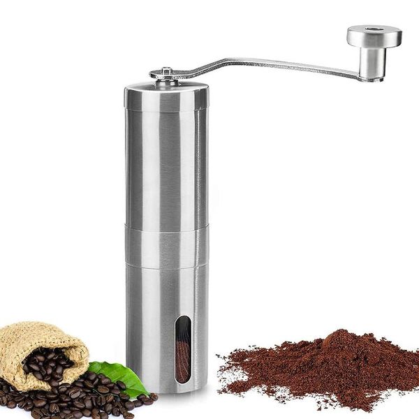 

manual coffee grinders grinder mini stainless steel hand handmade bean burr mill kitchen tool afternoon tea