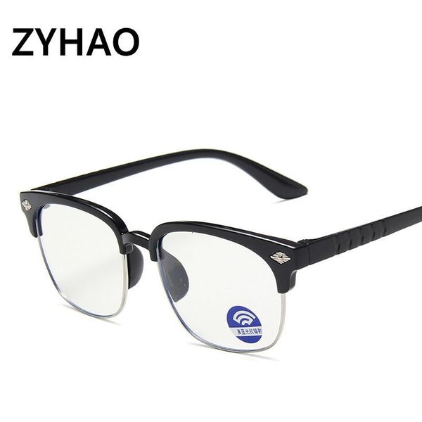 

fashion sunglasses frames 2021 half frame kids eyeglasses square anti-blue light glasses computer boys girls eye oculos, Black
