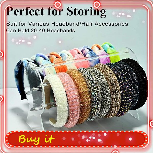 

jewelry pouches, bags 1pc transparent headband holder storage bag acrylic hair accessories display rack fast in stock, Pink;blue
