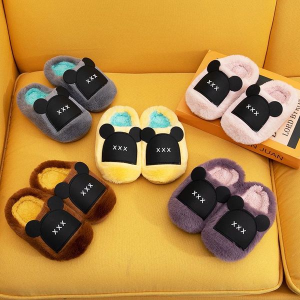 

women's cozy fuzzy home slippers memory foam house outdoor indoor grid winter warm plush bedroom shoes soft beautiful, Black
