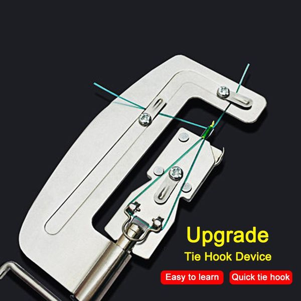

fishing hooks semi automatic line tier machine portable stainless steel fishhook knotter tying binding accessories