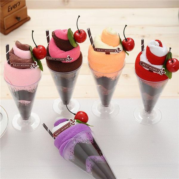 

towel 10sets creative present ice cream modelling gifts birthday wedding christmas decoration face bath