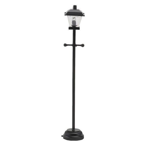 

book lights 1:12 mini house miniature metal led street lamp model (black)