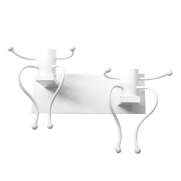 

wall lamp country iron people light double head vintage for bedroom living room loft bar without bulb (white