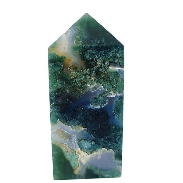 

decorative objects & figurines natural water grass agate crystal tower point mineral spiritual meditation healing home o stones energy cryst