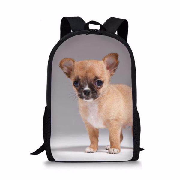 

chihuahua dog lovely breed children school bags for teenage boys girls pet puppy mochilas escolares infantis satchel backpack