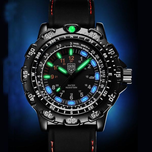 

wristwatches sporting watch men military 50m waterproof electronic quartz wristwatch luminous clock male sport wat, Slivery;brown