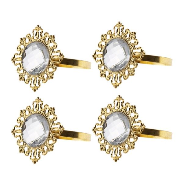 

napkin rings 24pcs golden acrylic chic fashion serviette buckles for banquet party wedding