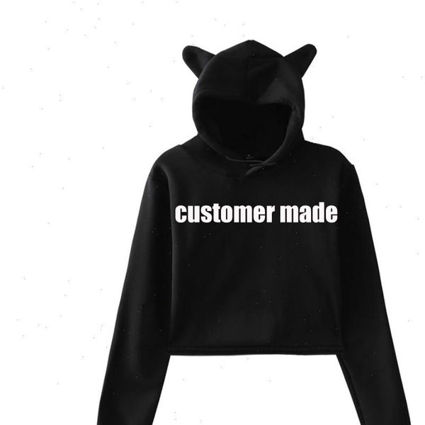 

crop customize made women sweatshirts m 8385 wy15, Black