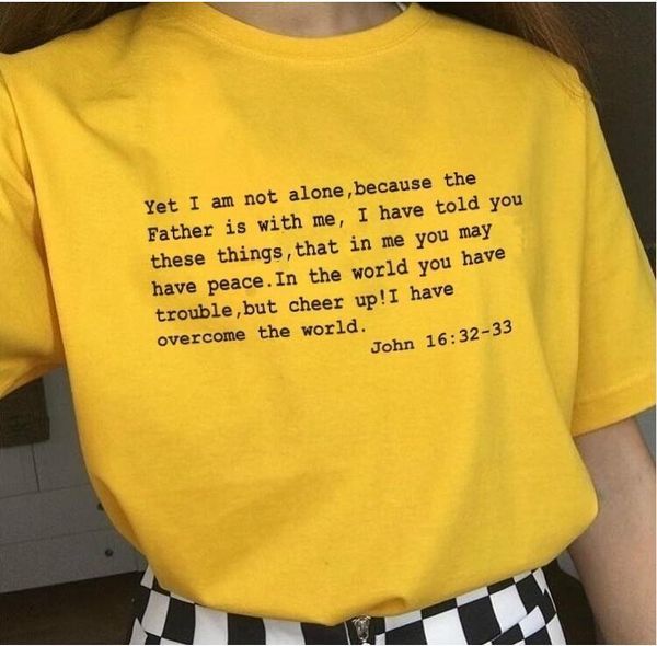 

cheer up i have womens t shirts overcome world christian jesus bible casual shirt faith cotton summer drop ship, White