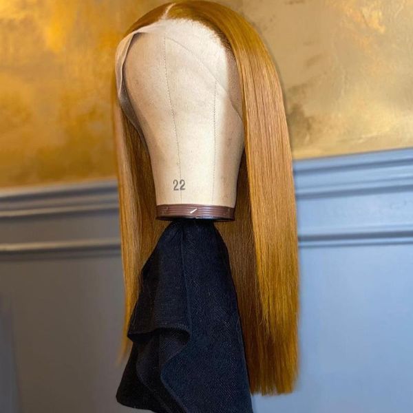 

glueless ginger brwon color long lace front wig synthetic for black women silky straight with baby hair cosplay wigs