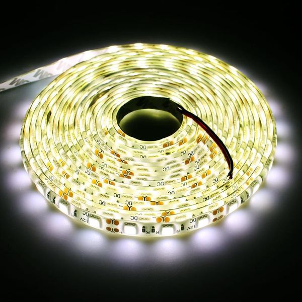 

nature white ip65 waterproof high brightness 4000k led strip flexible lights dc12v smd 5m 60led/m string ribbon lamp strips