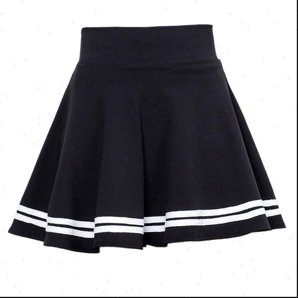 

winter and summer style womens skirts brand elastic faldas midi girl mini short saia feminina pleated a line, Black