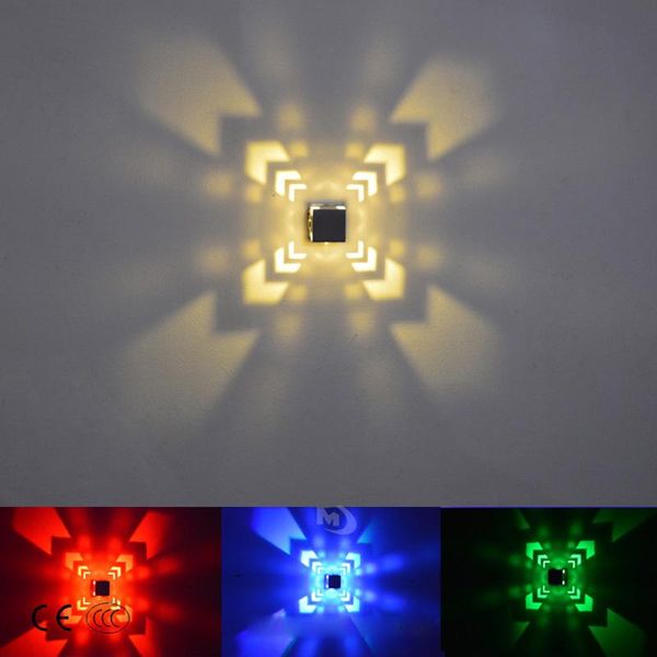 

wall lamp modern 1w / 3w led ac 90-260v aluminum indoor lighting for ktv bar luminaire sconce background night light fixture