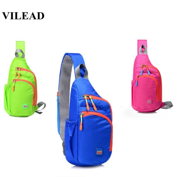 

vilead nylon solid waterproof outdoor shoulder bag men women sports kettle chest multi-functional camping hiking backpack bags